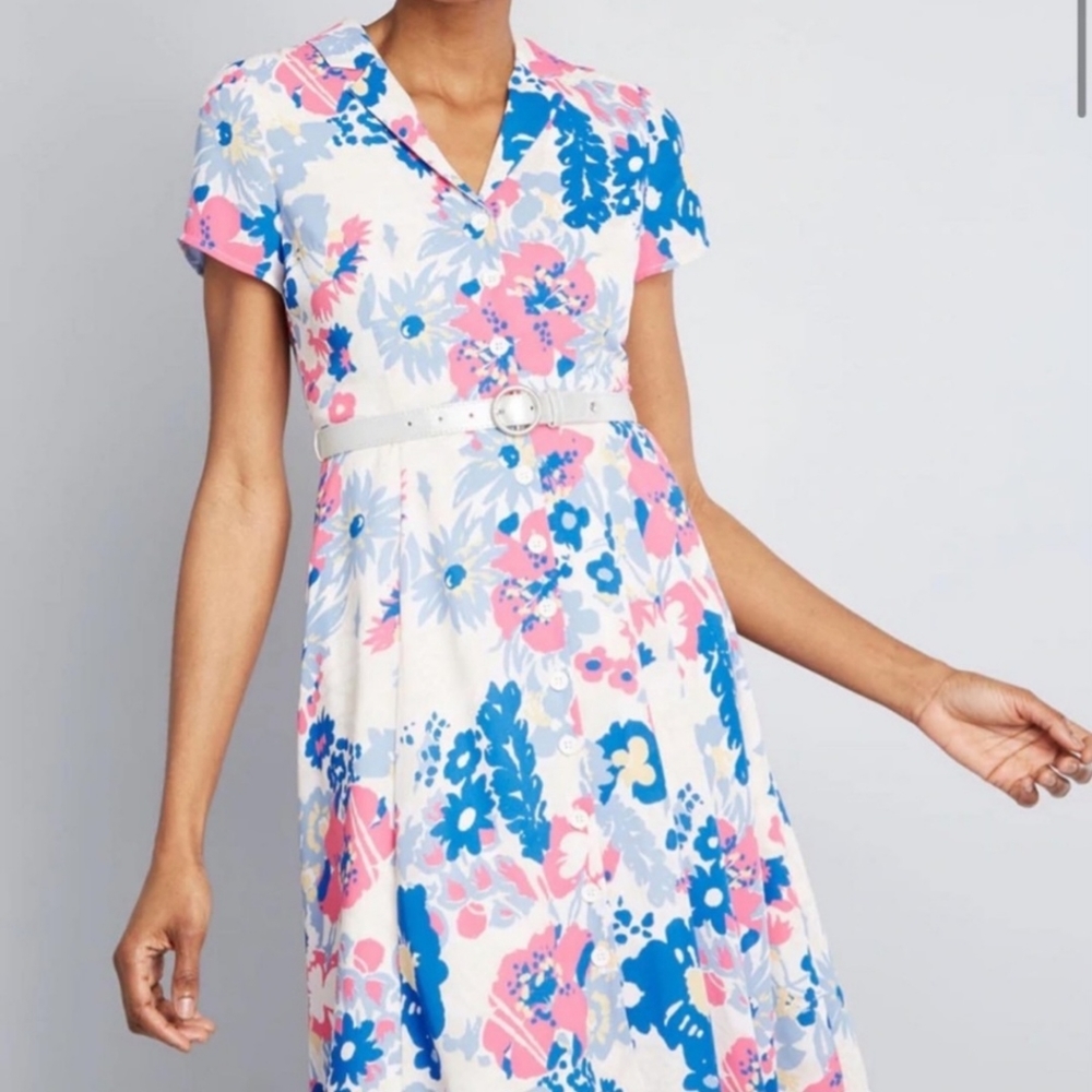 Modcloth Exciting Find Shirt Dress